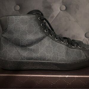Gucci Men's Charcoal High-Top Sneakers
